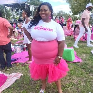 Pink skirt with tulle bottom